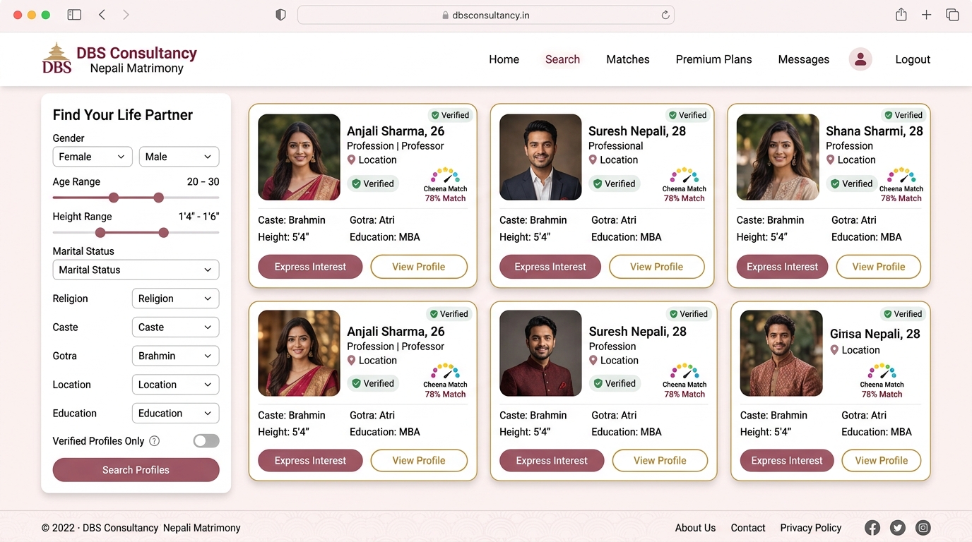 Nepali Matrimony SaaS Platform Biha